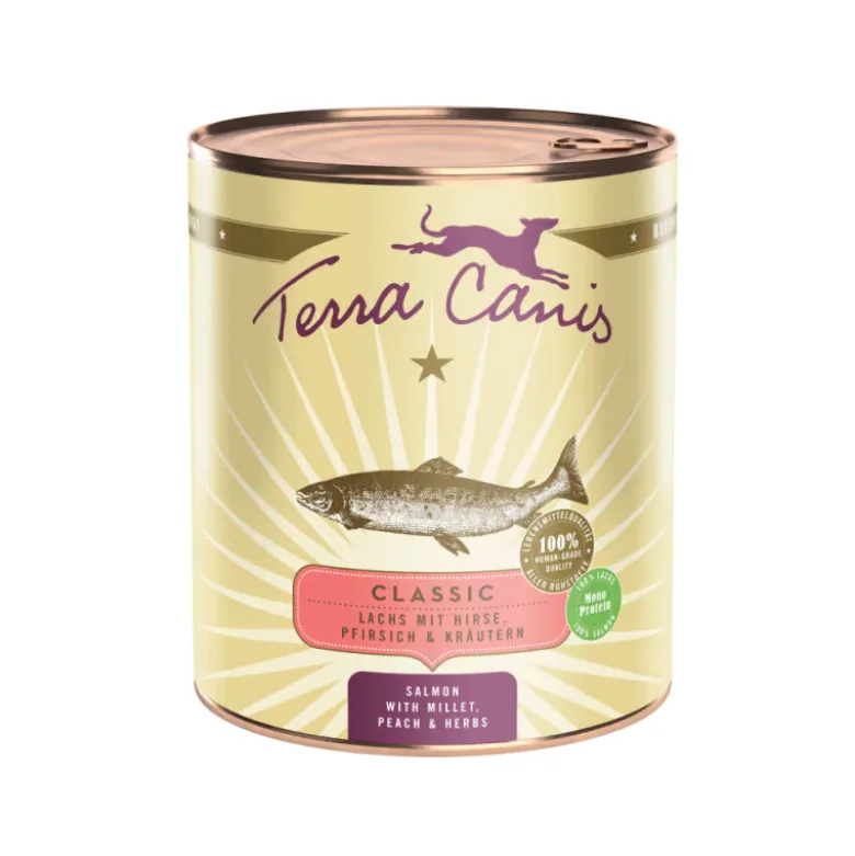 Terra Canis Salmón con Mijo, Melocotón y Hierbas 800g