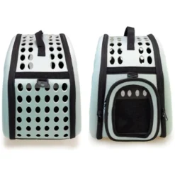 Transportín Plegable Gris Neopreno para Pequeñas Mascotas