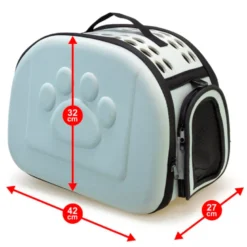 Transportín Plegable Gris Neopreno para Pequeñas Mascotas