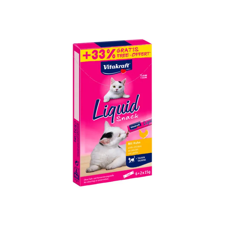 Vitakraft Snack Liquido para Gatos 6+2 x 15g