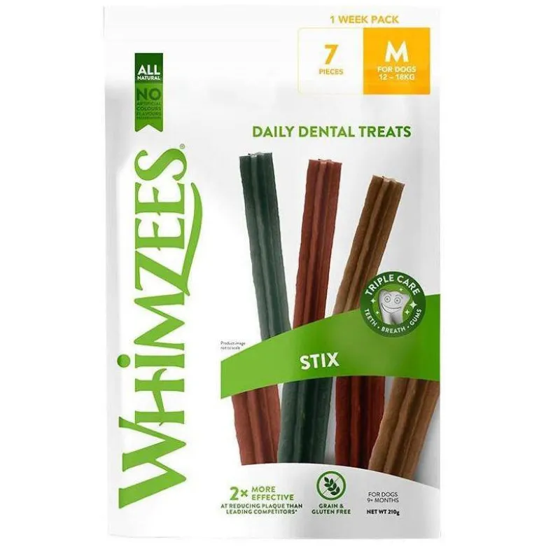 Whimzees Stix Dental M para Perros de 12-18kg