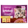 Whiskas PureDelight Aves de Corral Pollo y Pavo en Gelatina para Gatitos 4x85g