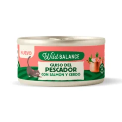Wild Balance Cocinado al vapor Guiso del Pescador con Salmón y Cerdo para Gatos