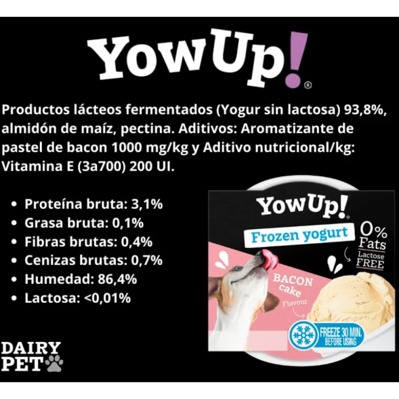YowUp! Helado Yogurt Tarta de Bacon para Perro