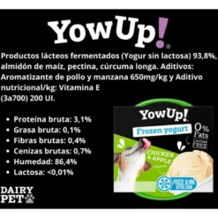 YowUp! Helado Yogurt Tartar de Pollo y Manzana para Perro