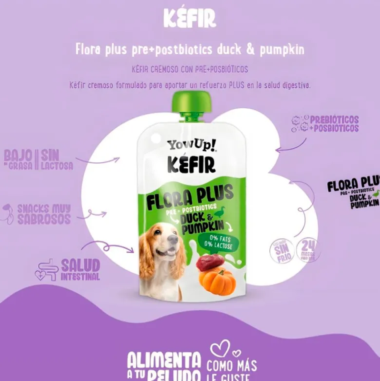 YowUp! Yogurt Kefir Flora Plus Pato y Calabaza para Perros