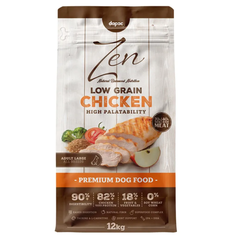 Zen Low Grain Pollo Adult Large para Perros