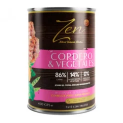 Zen Paté Cordero en Trozos con Vegetales para Perros
