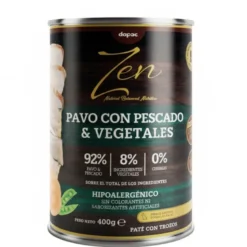 Zen Paté Hipoalergénico Pavo con Pescado y Vegetales para Perros