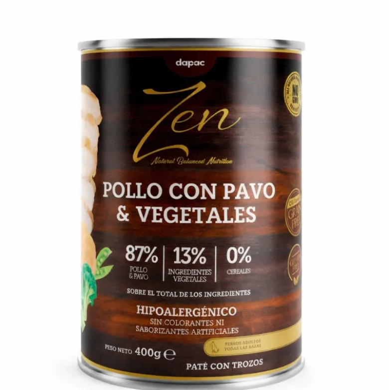Zen Paté Hipoalergénico Pollo con Pavo y Vegetales para Perros