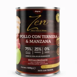 Zen Paté Hipoalergénico Pollo con Ternera y Manzana para Perros