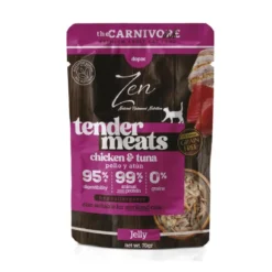 Zen Tender Meats Pollo y Atún en Gelatina para Gatos Sobre 70g